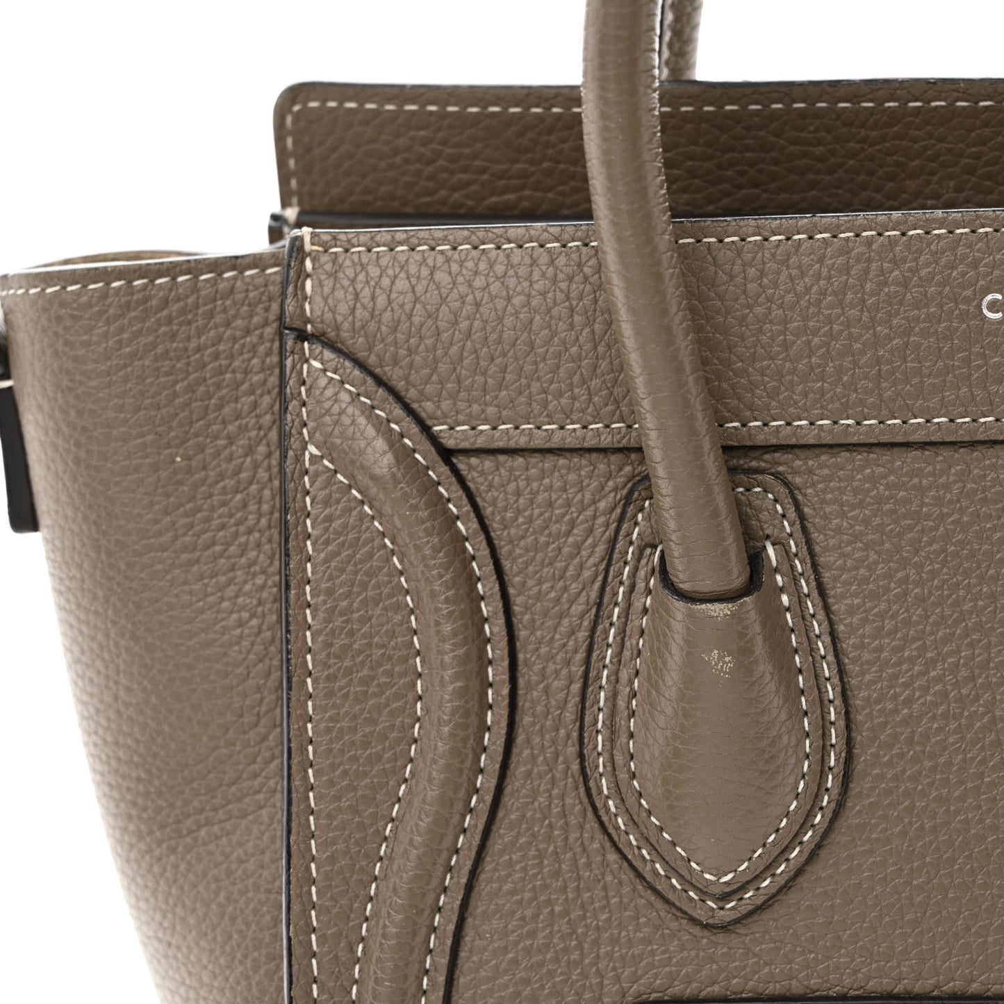 Drummed Calfskin Nano Luggage Souris