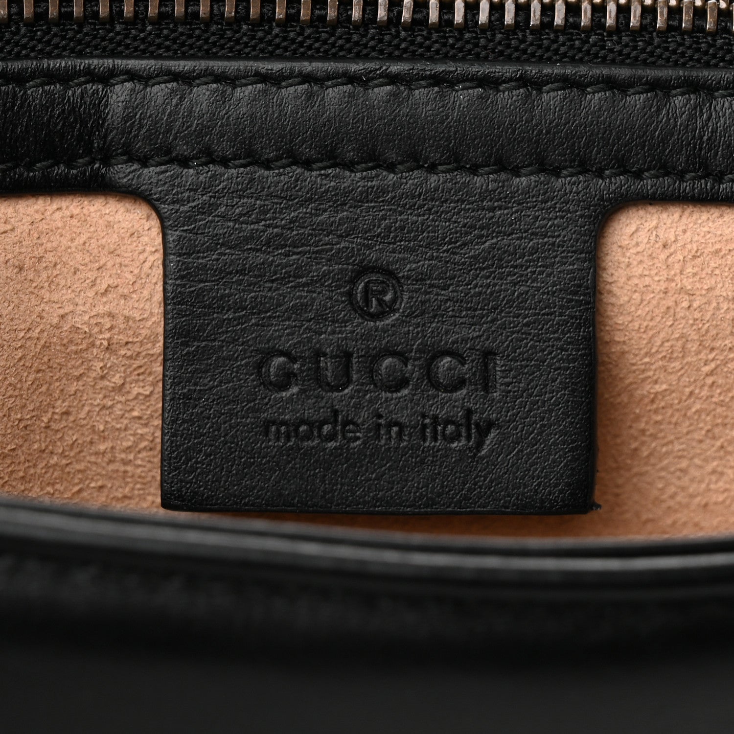 Gucci Calfskin Matelasse Small GG Marmont Shoulder Bag Black 6 of 13