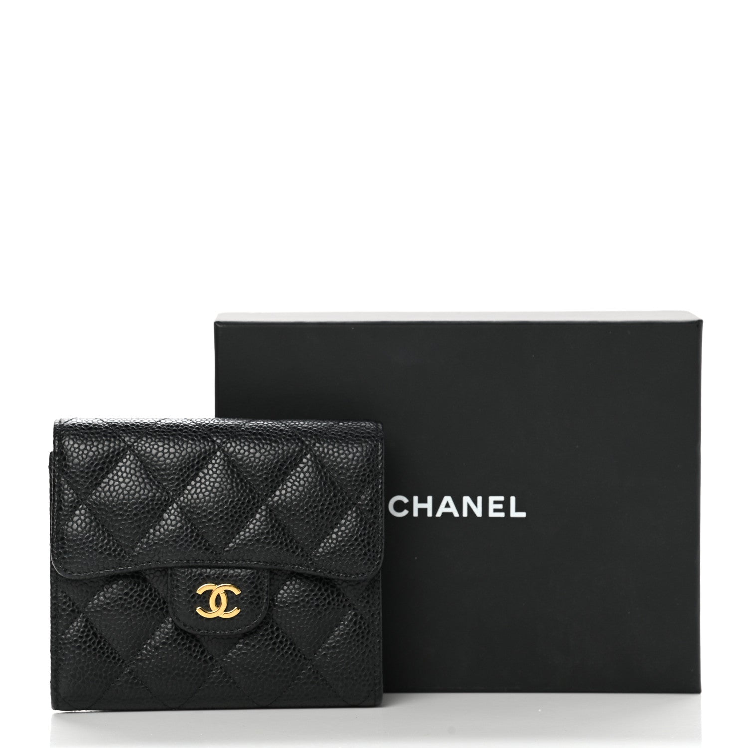 Chanel Caviar Quilted Compact Flap Wallet Black 9 of 9
