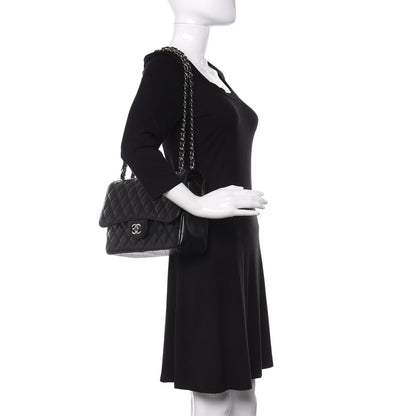 Chanel Caviar Quilted Jumbo Double Flap Black 2 of 9