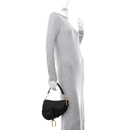 Christian Dior CHRISTIAN DIOR Calfskin Saddle Bag Black 2 of 10