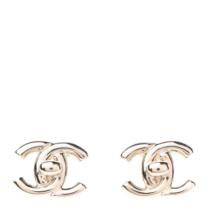 Chanel Metal CC Turnlock Earrings Gold 1 of 4