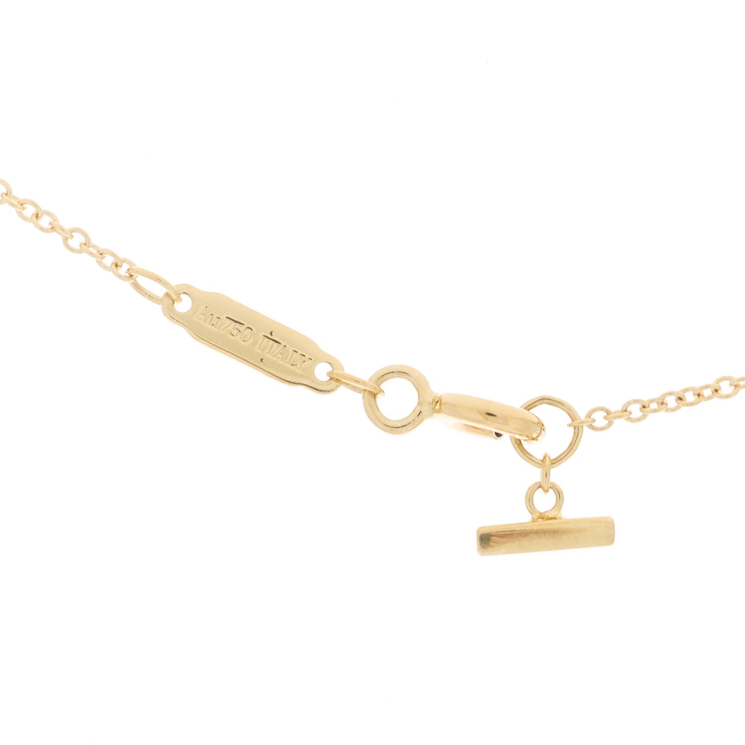 Tiffany 18K Yellow Gold Diamond Mini T Smile Pendant Necklace 3 of 5