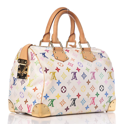 Louis Vuitton Monogram Multicolor Speedy 30 White 3 of 19