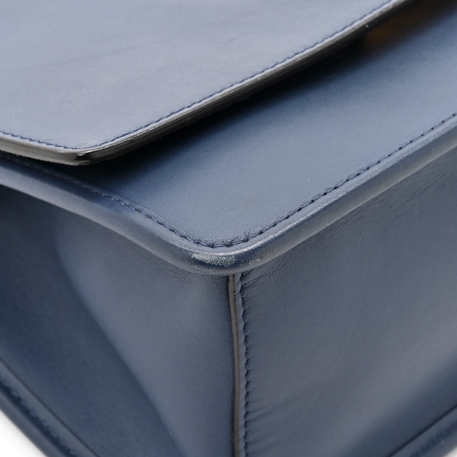 Fendi Vitello Century Opaco F is Fendi Kan I Shoulder Bag Blu Scuro 11 of 19