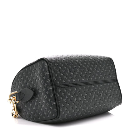 Louis Vuitton Calfskin Nanogram Embossed Speedy 20 Black 4 of 9
