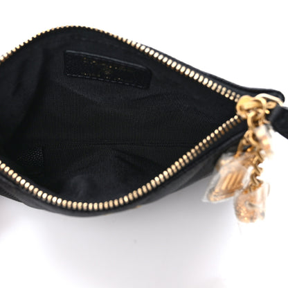 Chanel Caviar Chevron Quilted Small Ancient Greek Charms Cosmetic Case Black 5 of 7