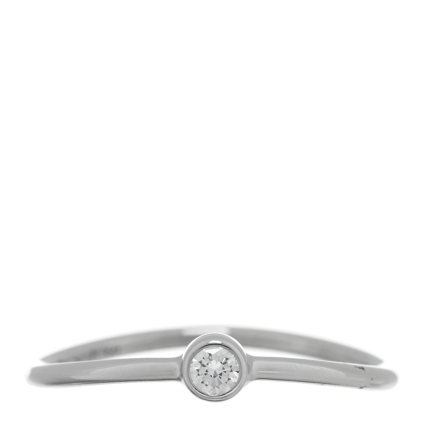 Platinum Diamond Elsa Peretti Single-Row Wave Ring