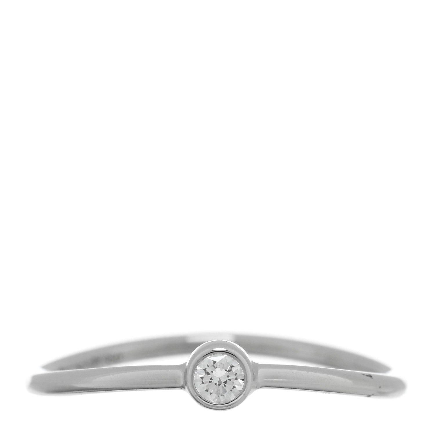 Tiffany Platinum Diamond Elsa Peretti Single-Row Wave Ring 1 of 4