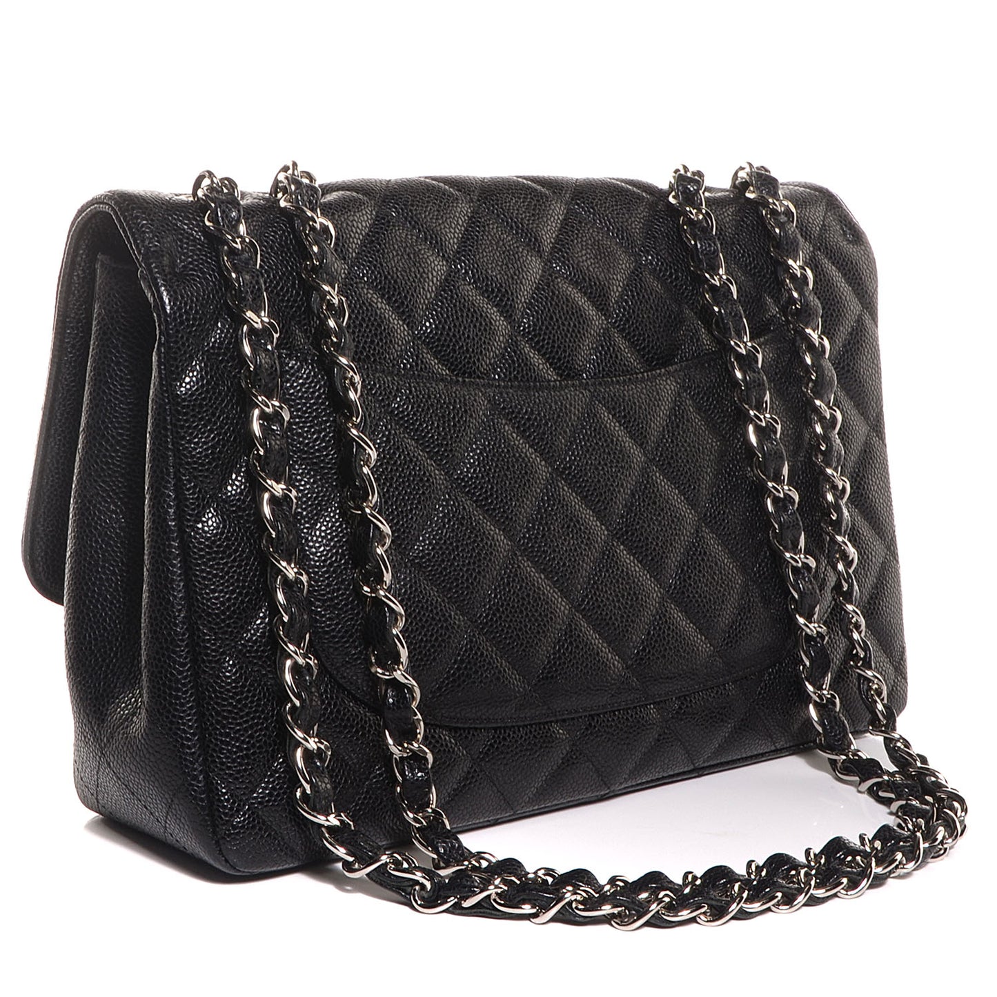 Caviar Jumbo Single Flap Black
