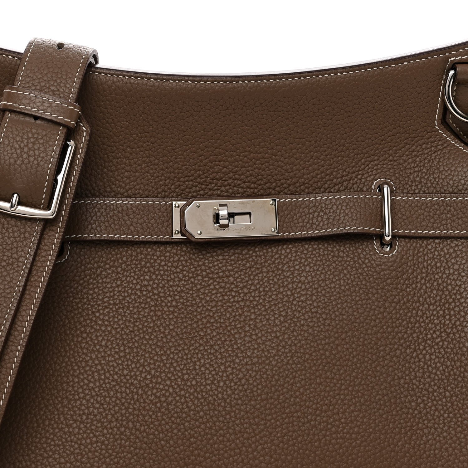 Hermes Taurillon Clemence Jypsiere 34 Etoupe 8 of 12