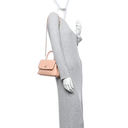 Chanel Caviar Quilted Mini Coco Handle Flap Light Pink 2 of 11