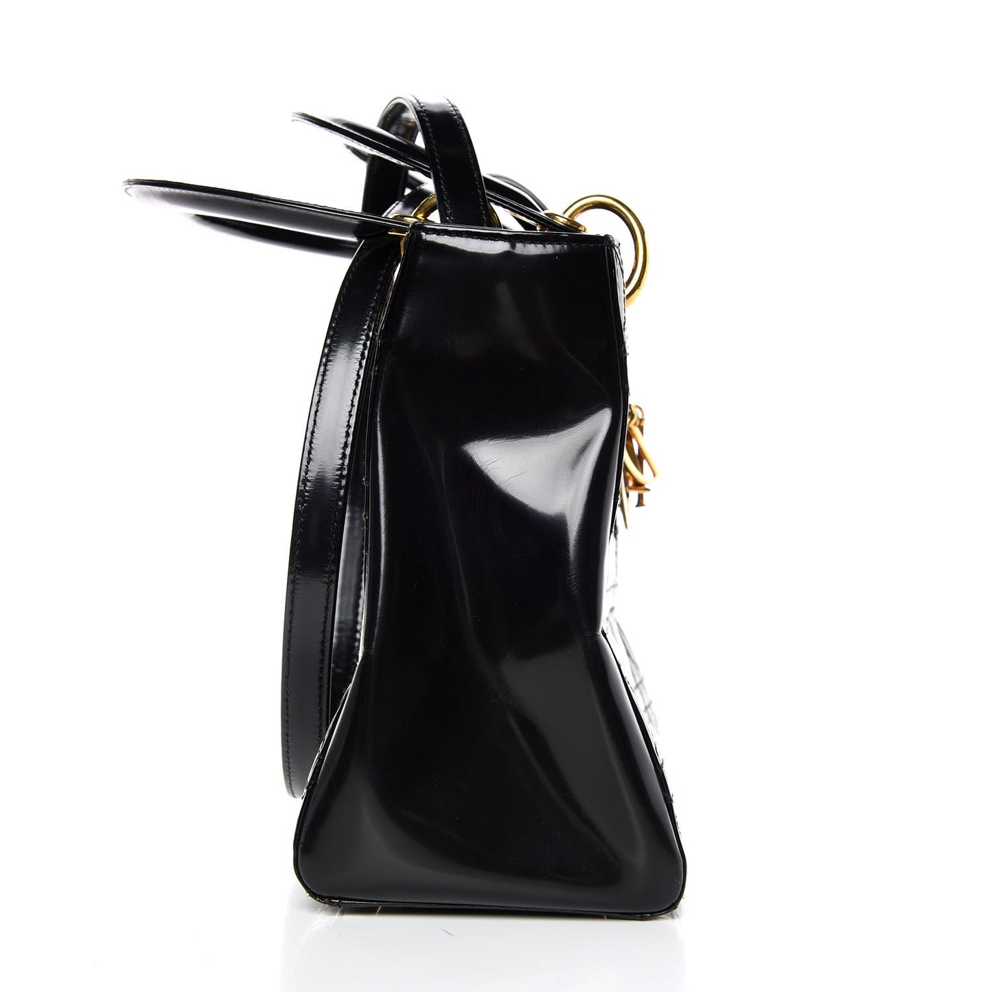 Patent Cannage Medium Lady Dior Black