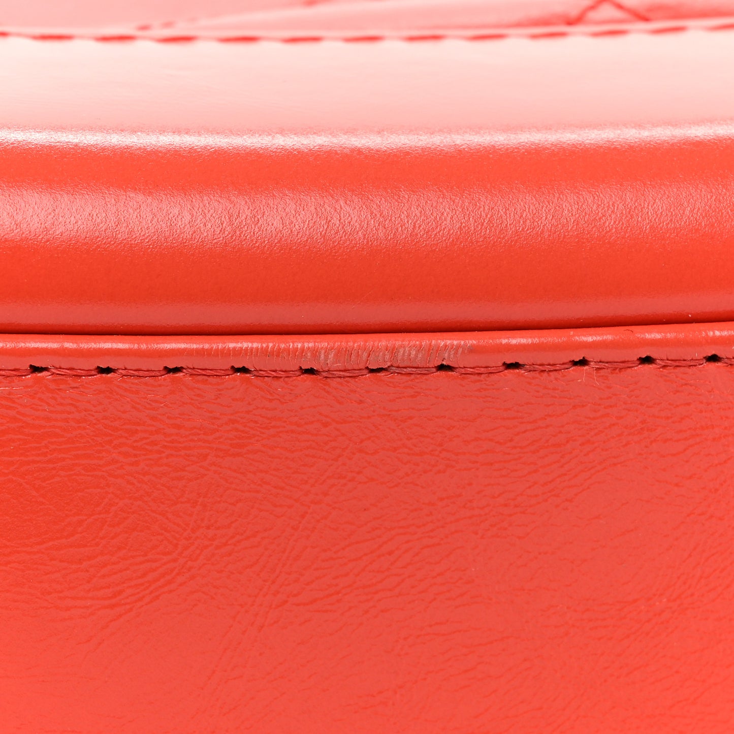 Aged Calfskin Quilted Small Gabrielle Hobo Red