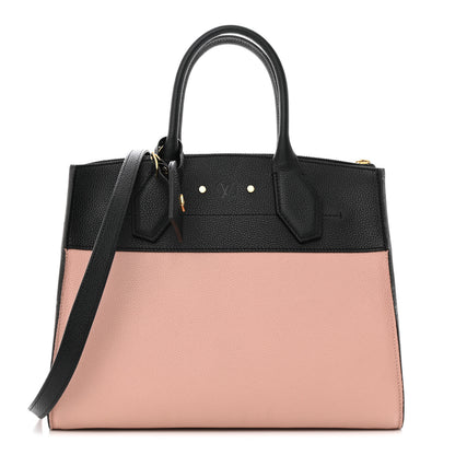 Louis Vuitton Calfskin City Steamer MM Magnolia Black 1 of 14