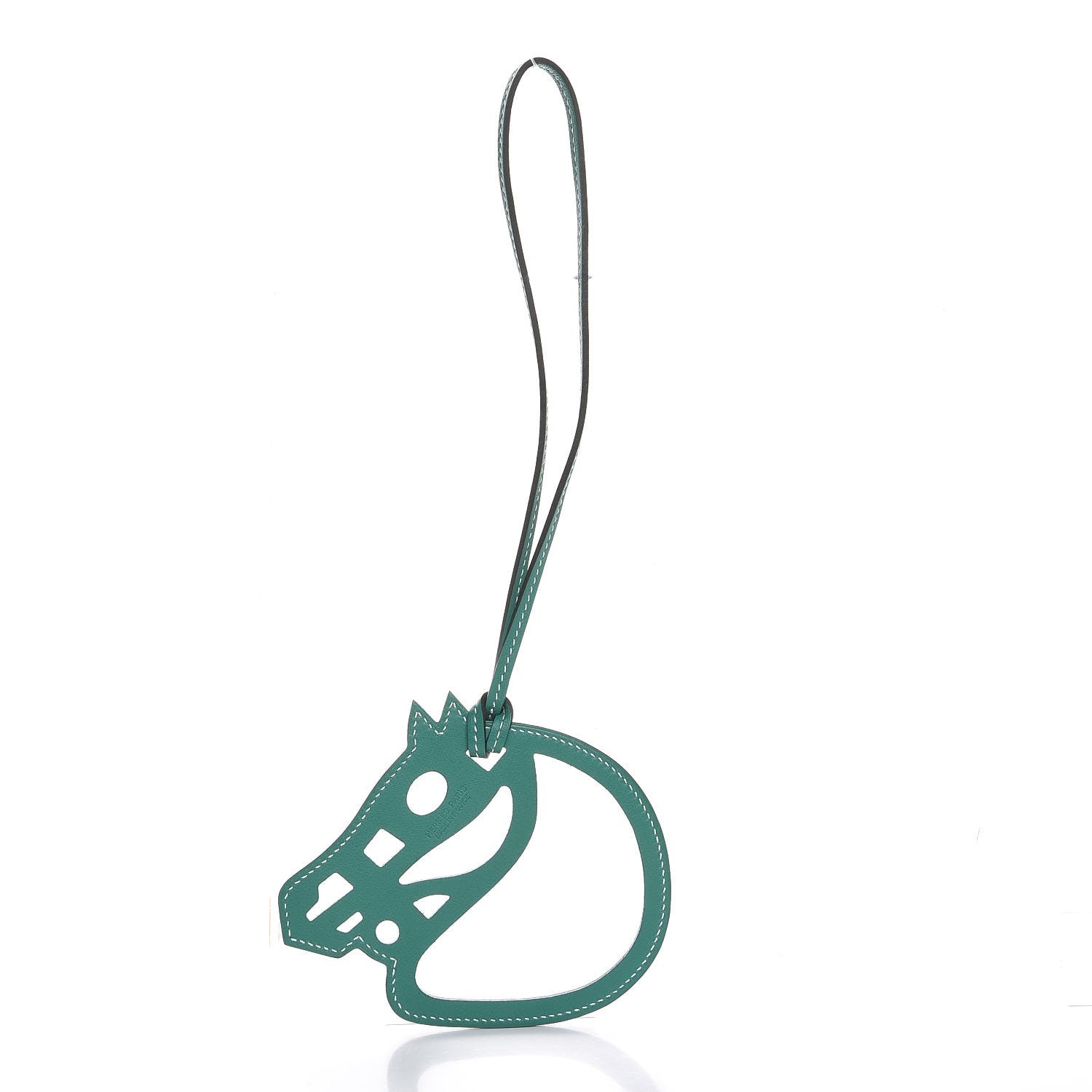 Hermes Swift Paddock Cheval Horse Bag Charm Vert Vertigo 1 of 4