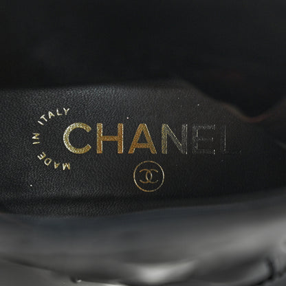 Chanel Patent Ascot High CC Boots 37 Black 7 of 11