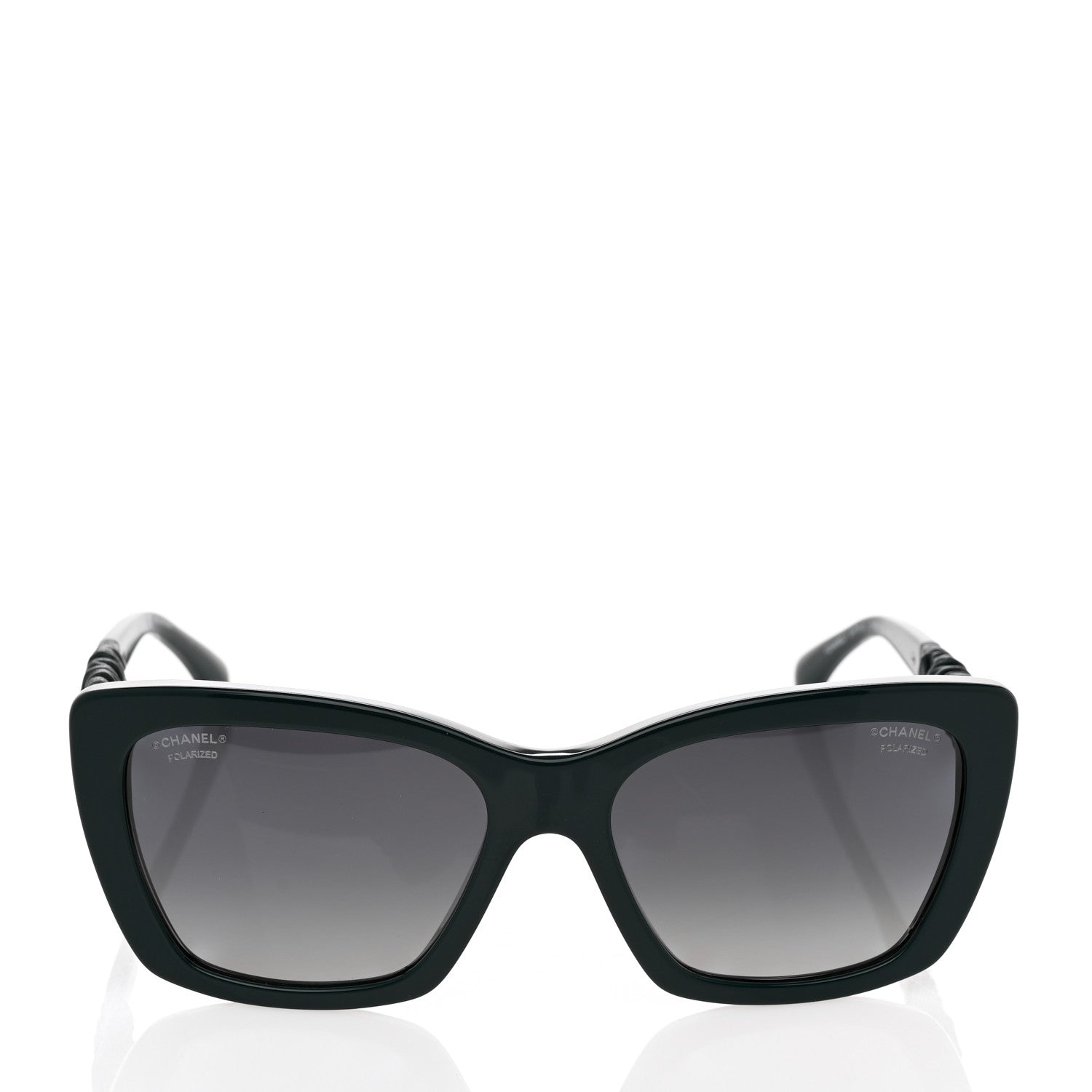 Chanel Acetate Calfskin Polarized Square Sunglasses 5476-Q-A Black 2 of 8