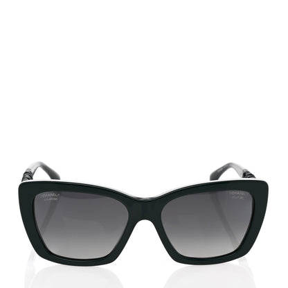 Chanel Acetate Calfskin Polarized Square Sunglasses 5476-Q-A Black 2 of 8