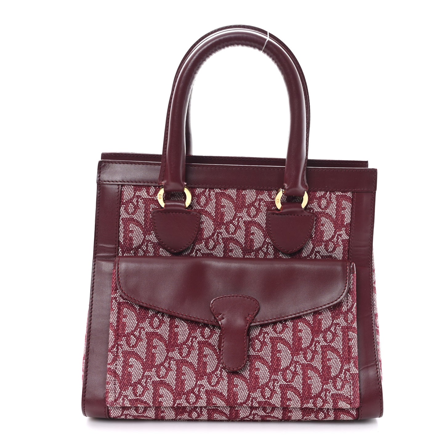 Monogram Pocket Tote Red
