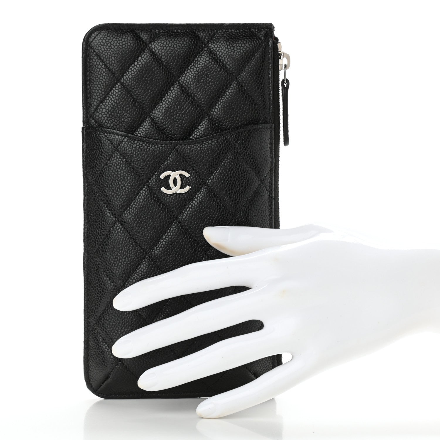 Chanel Caviar Quilted Classic iPhone Pouch Black 3 of 10