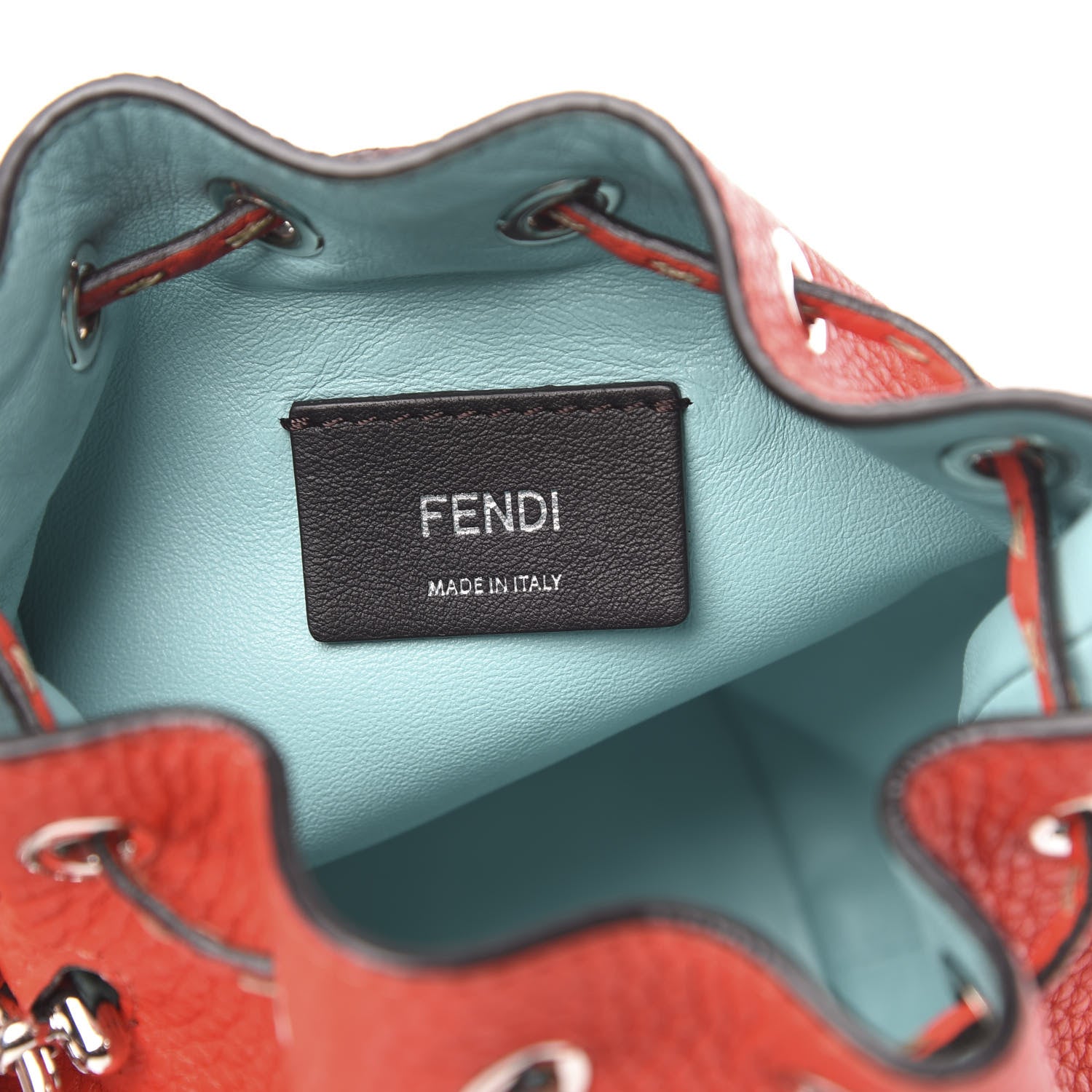 Fendi Cuoio Romano F is Fendi Mini Mon Tresor Pocket Bucket Bag Papavero 6 of 9