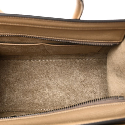 Celine Drummed Calfskin Micro Luggage Dune 5 of 9