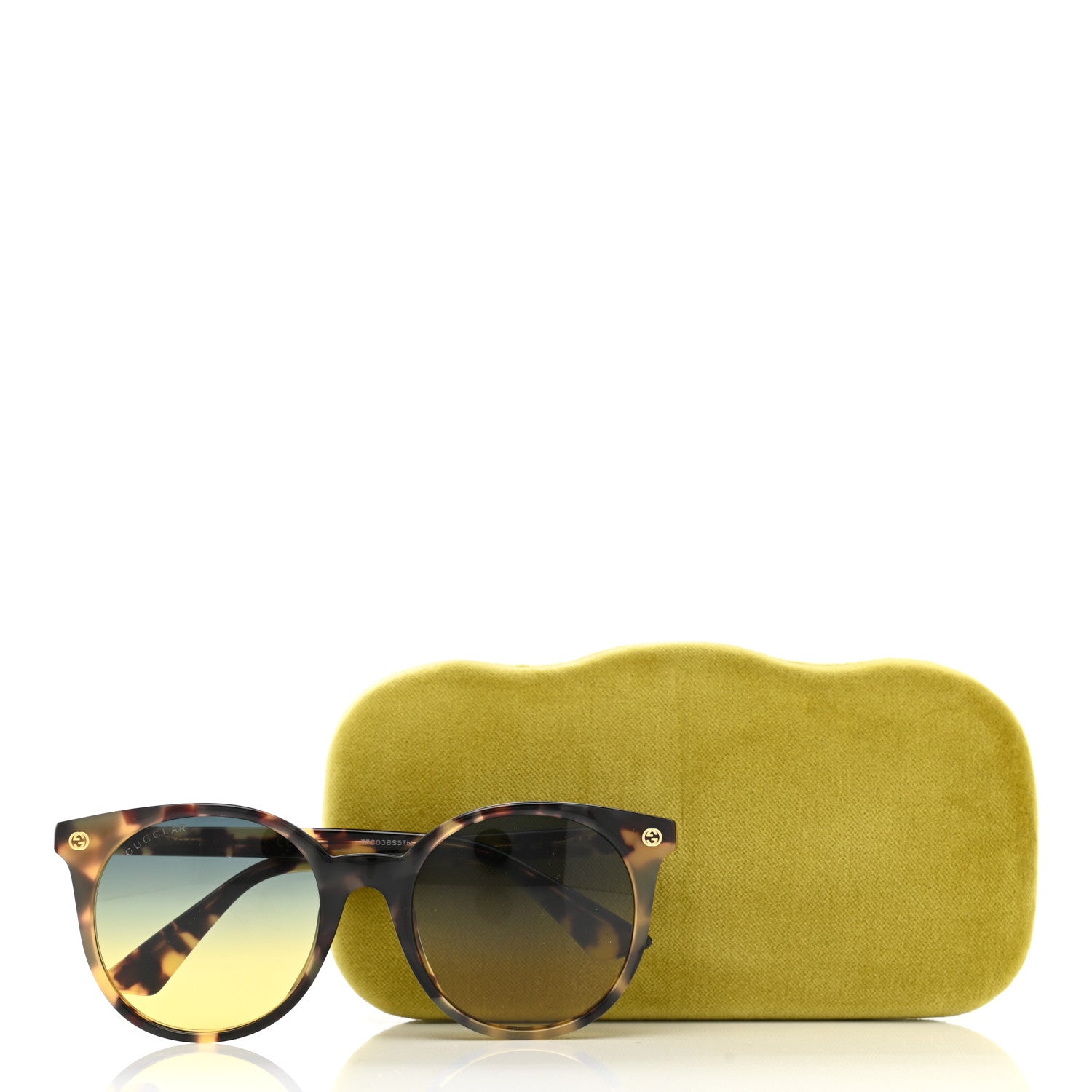 Gucci Round GG0091S Sunglasses Havana 8 of 8