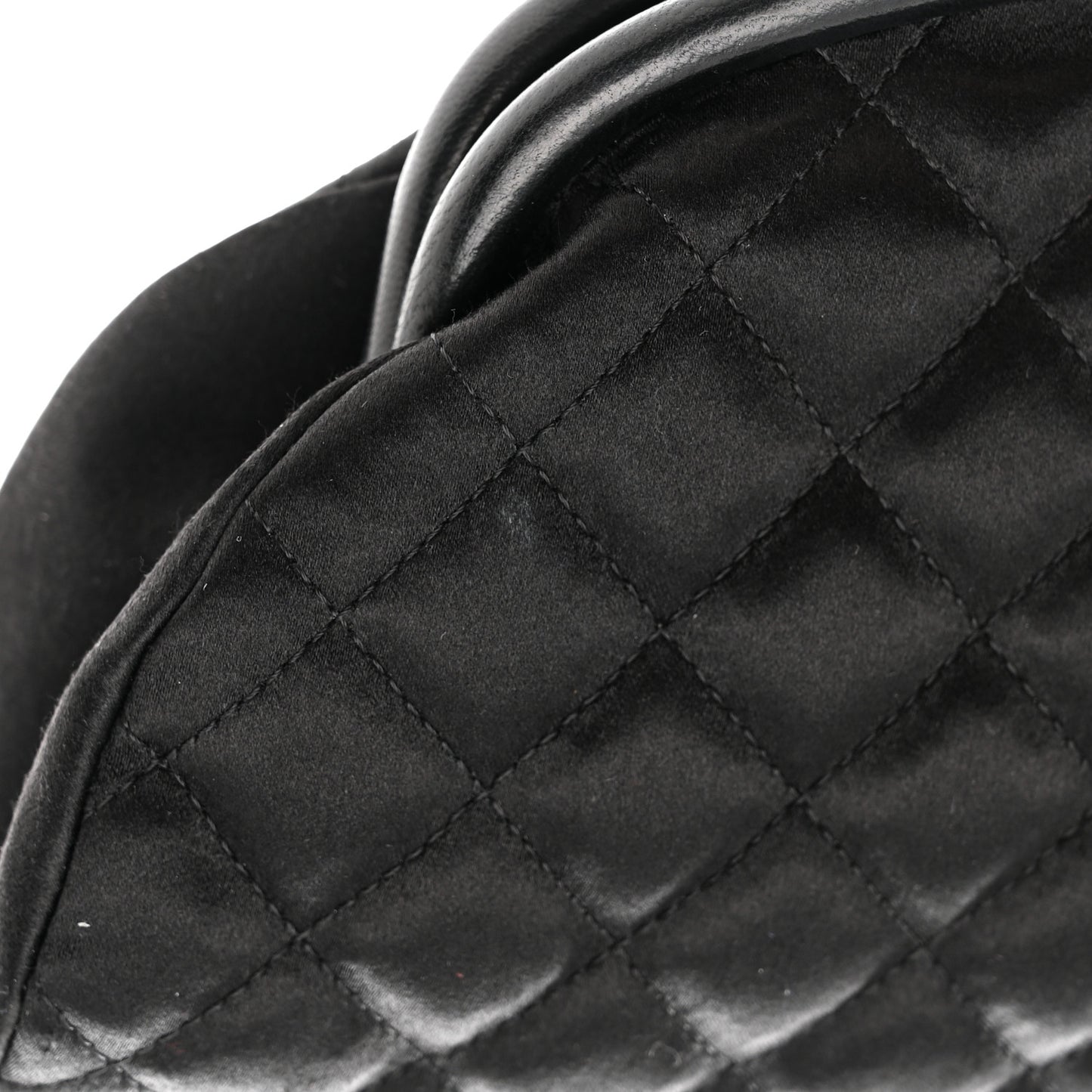 Satin Quilted Timeless Clutch Black