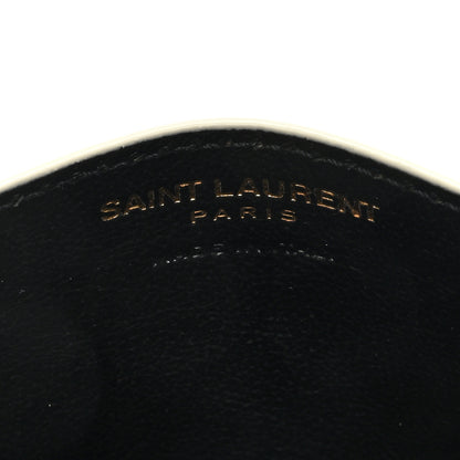 Saint Laurent Grain De Poudre Matelasse Chevron Card Case Crema Soft 6 of 6