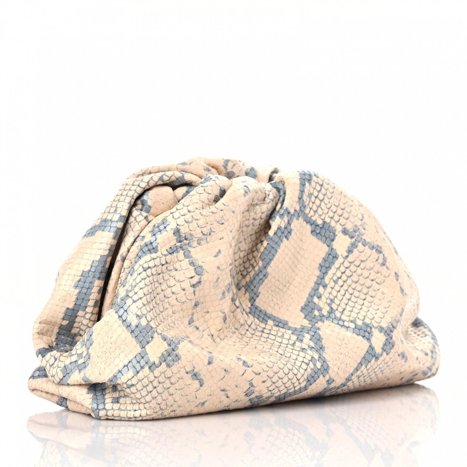 Bottega Veneta Goatskin Python Embossed Teen Pouch Cantaloupe 3 of 8