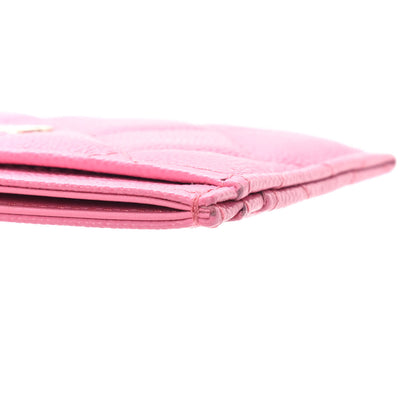 Chanel Caviar Quilted Card Holder Pink 9 of 10