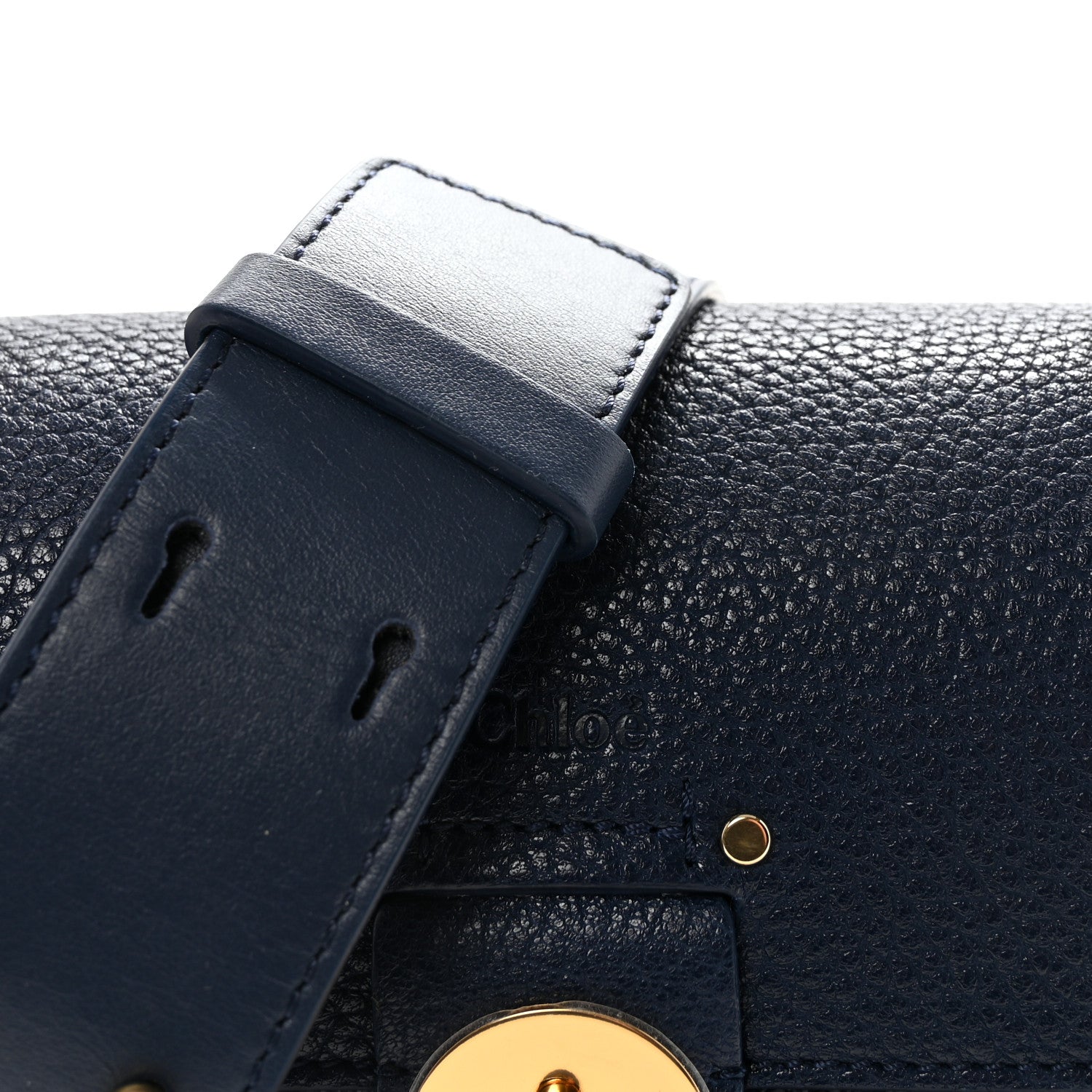 Chloe Calfskin Small Tess Bag Deep Ocean Blue 7 of 9
