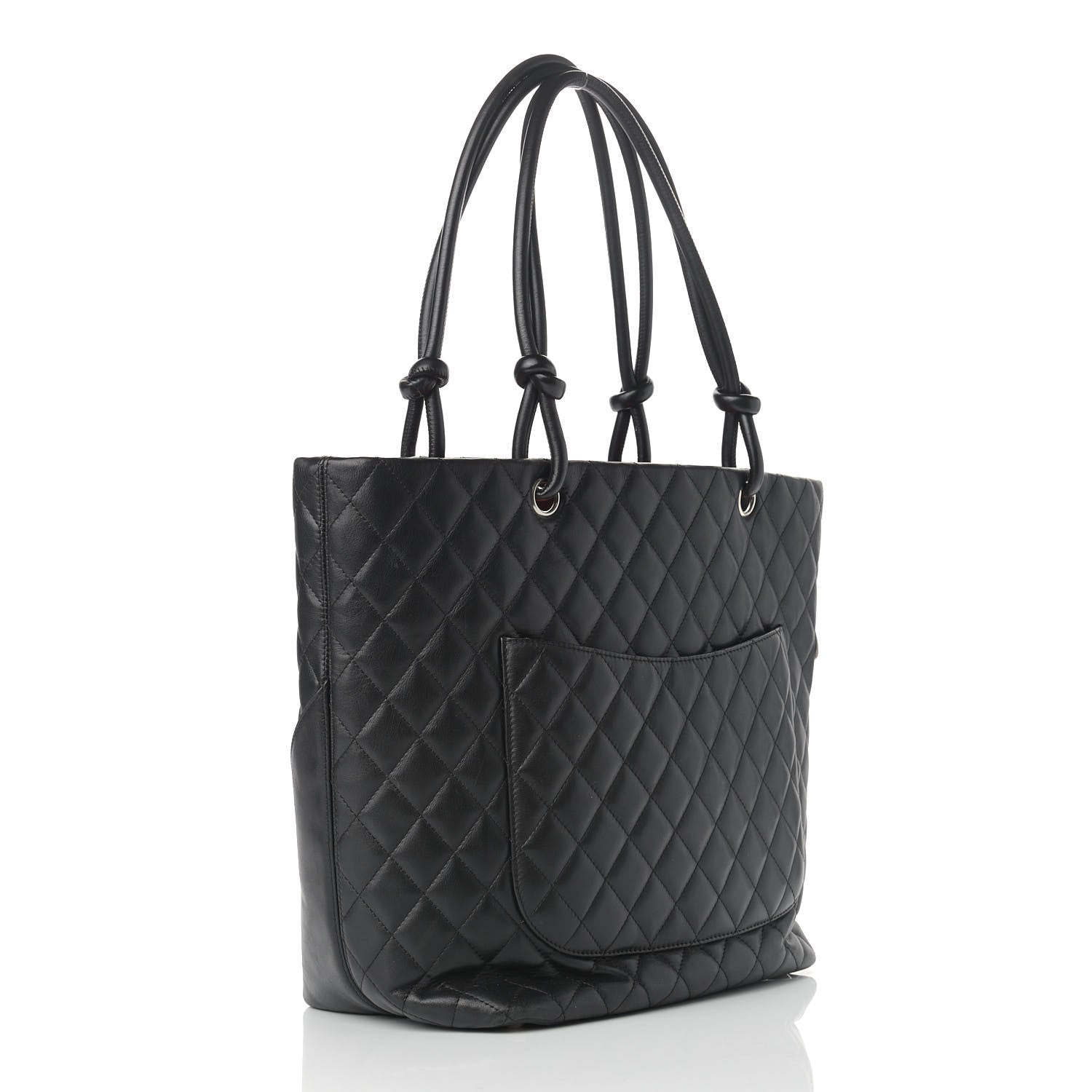 Chanel Calfskin Quilted Medium Cambon Tote Black White 2 of 26