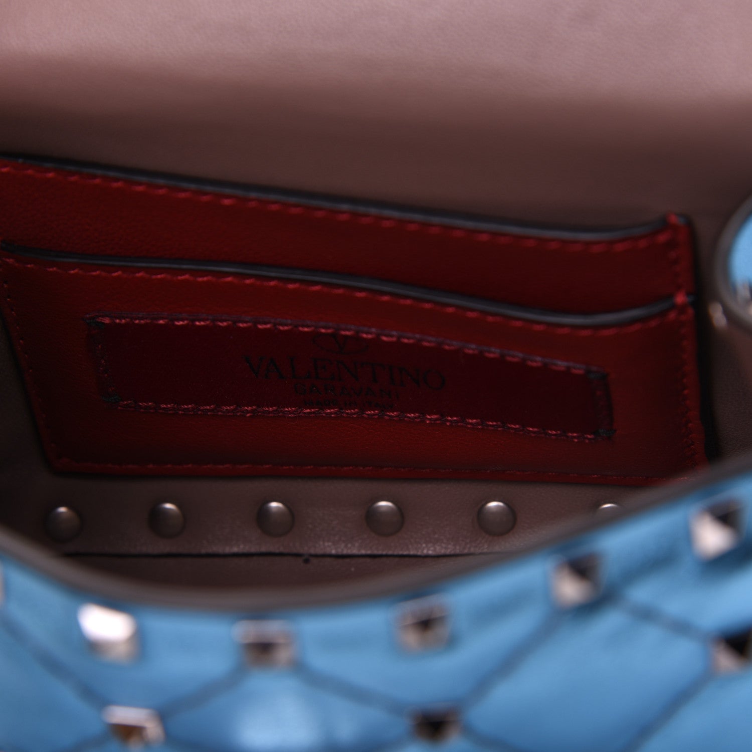 Valentino Garavani Metallic Nappa Micro Rockstud Spike Shoulder Bag Cerulean 8 of 14