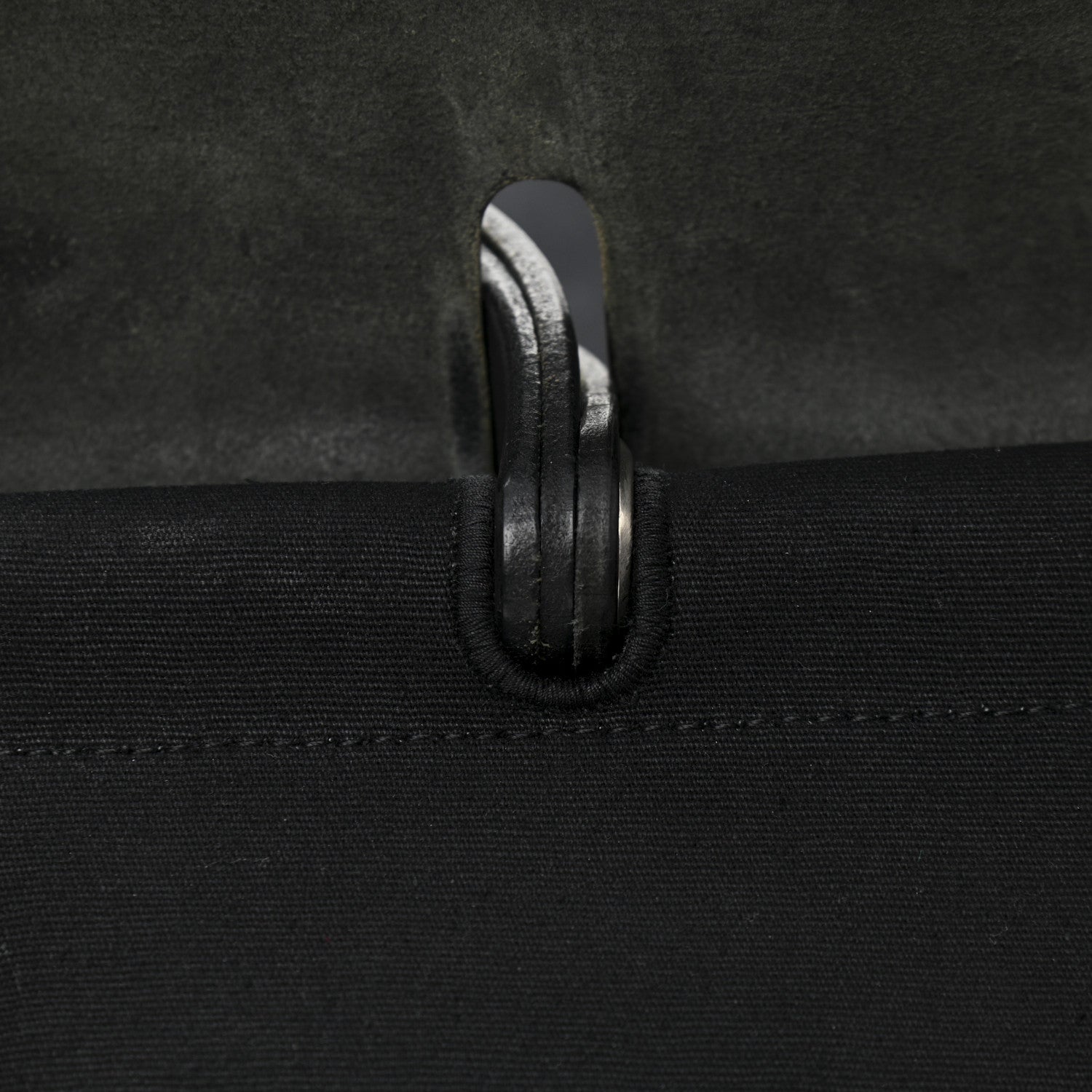 Hermes Toile Vache Calfskin Herbag 39 MM Black 11 of 17
