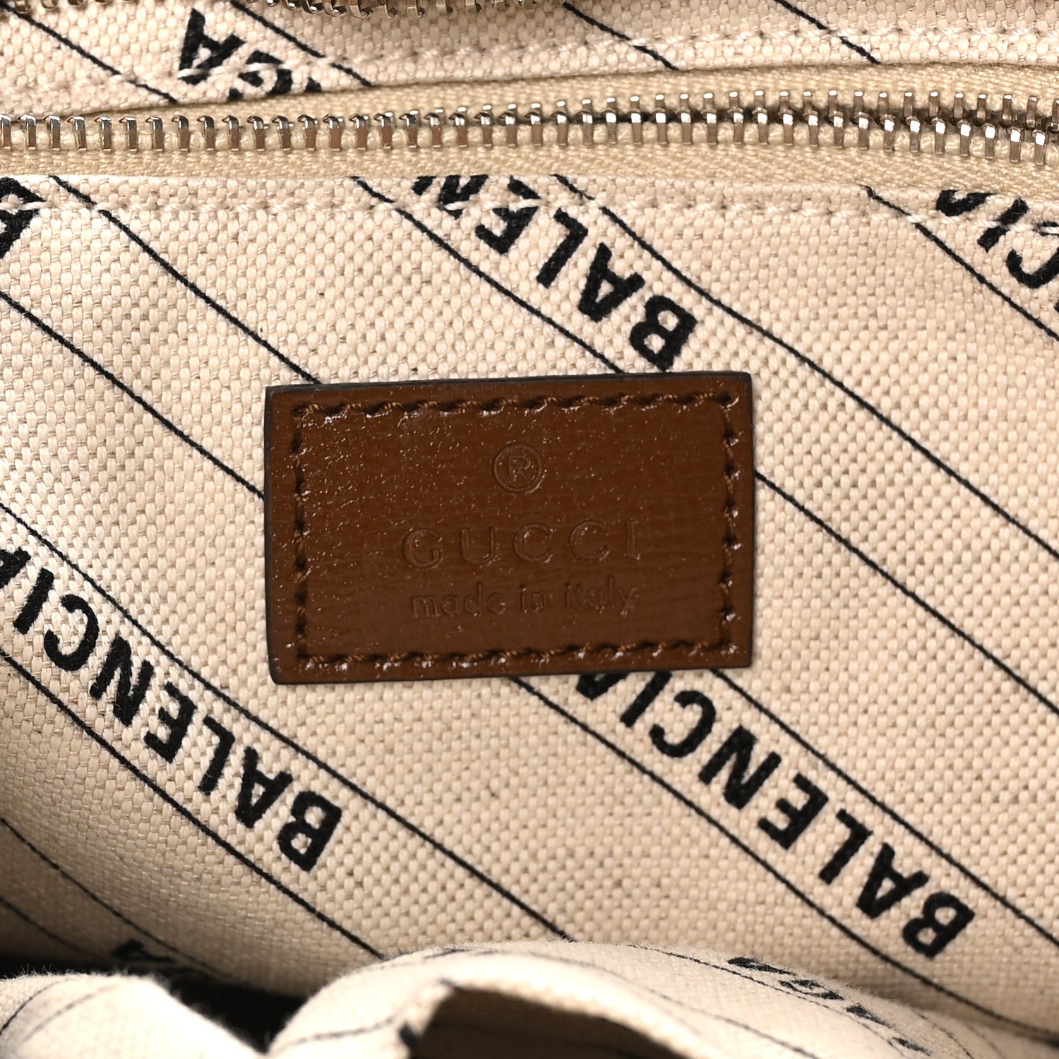 Balenciaga X GUCCI GG Monogram Azalea Calfskin Neo Classic Silver Hardware Medium City Beige Ebony Brown Sugar 7 of 11
