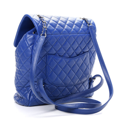 Chanel Lambskin Quilted Large Urban Spirit Backpack Blue 2 of 8