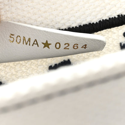 Christian Dior Canvas Embroidered Medium Miss Dior Graffiti Book Tote Navy White 7 of 11