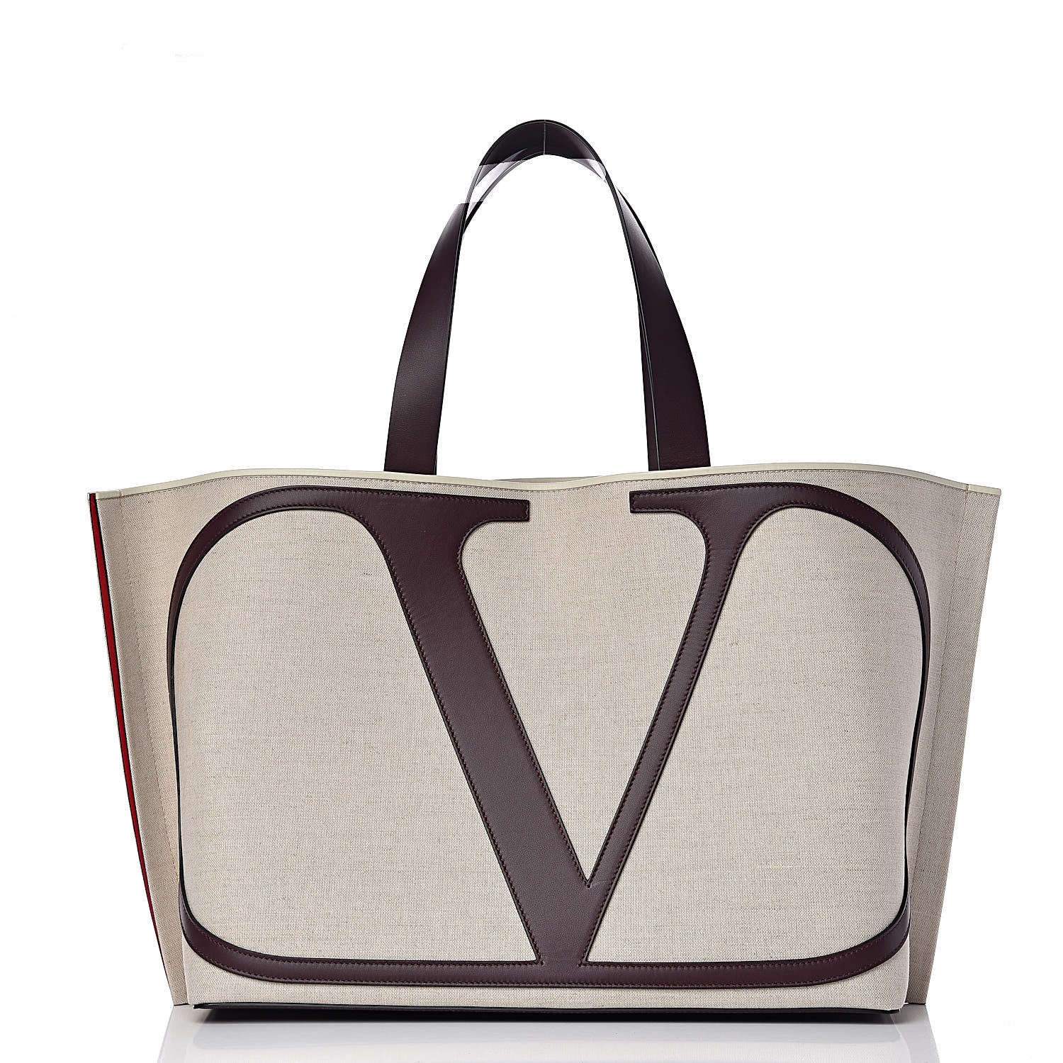 Valentino Garavani Canvas Large Escape Tote Natural Brown 3 of 12
