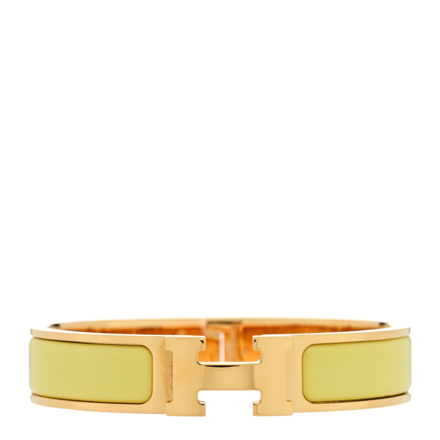 Enamel Narrow Clic Clac H Bracelet PM Jaune D'Or