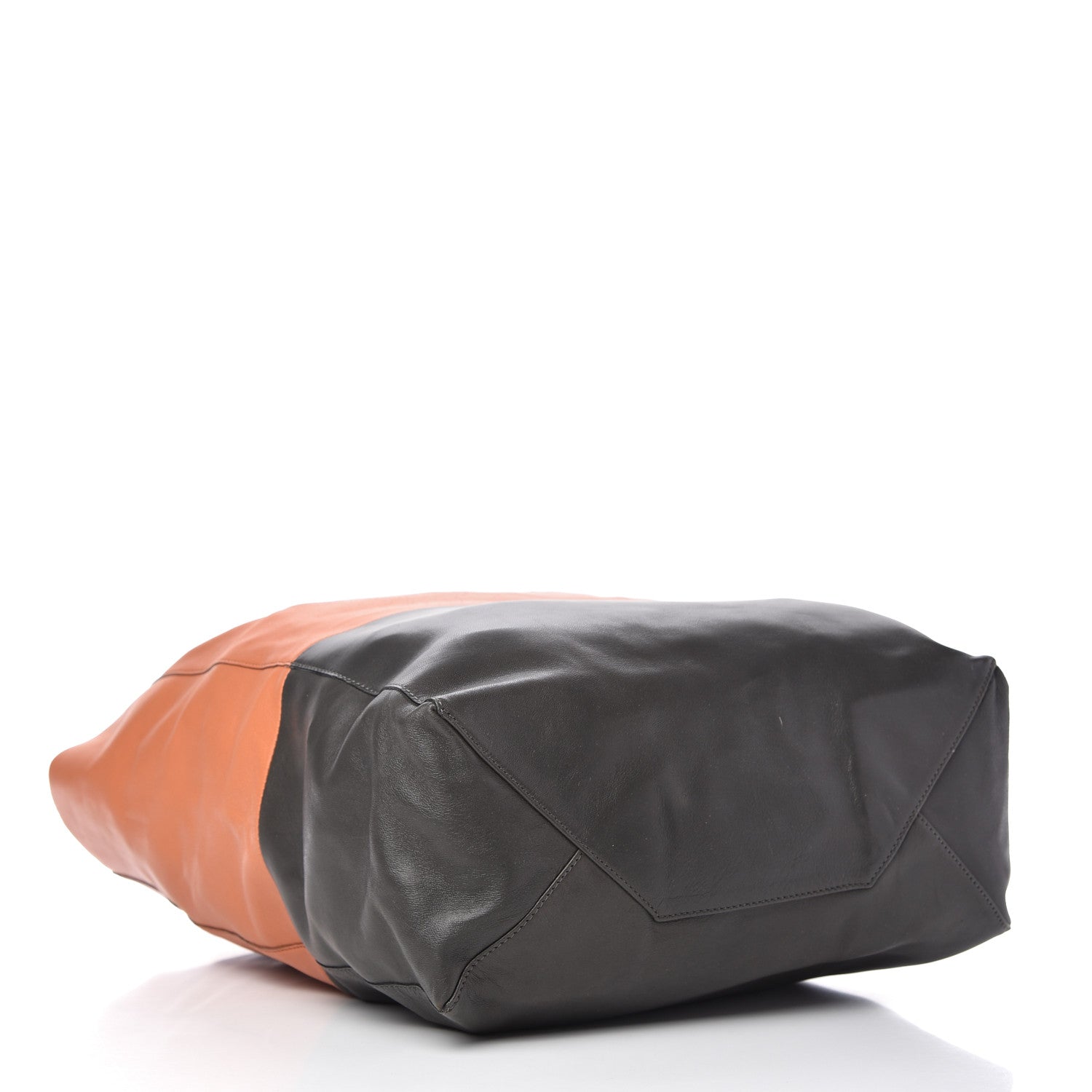 Celine Lambskin Vertical Bi-Cabas Cognac Black 4 of 9