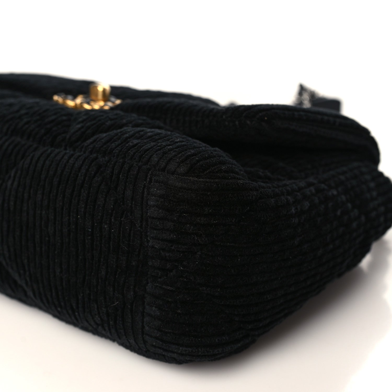 Chanel Corduroy Quilted Medium Chanel 19 Flap Black 9 of 9