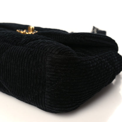 Chanel Corduroy Quilted Medium Chanel 19 Flap Black 9 of 9