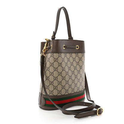 Gucci GG Supreme Monogram Web Small Ophidia Bucket Bag Brown 3 of 12