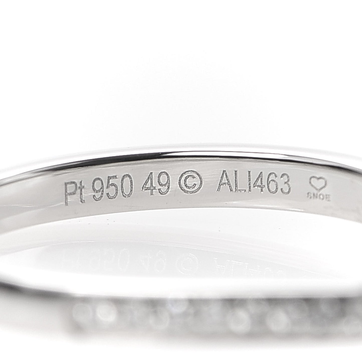 Platinum Diamond Ballerine Wedding Band Ring 49 4.75