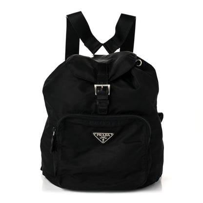 Prada Tessuto Nylon Saffiano Vela Backpack Black 1 of 9