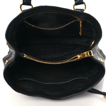 Prada Vitello Daino Shopping Tote Black 4 of 8