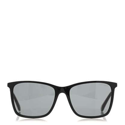 Chanel Acetate Polarized Square Sunglasses 5447 Black 2 of 8