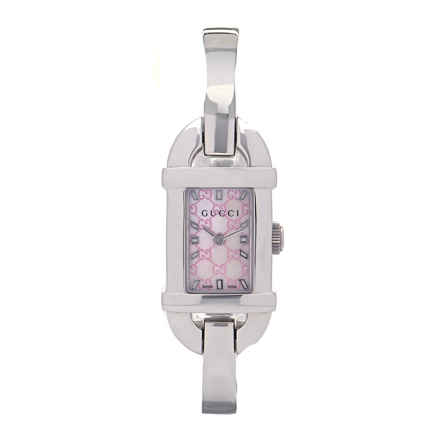 Gucci Stainless Steel Pink Mother of Pearl 16mm 6800L Quartz Watch 1 of 5